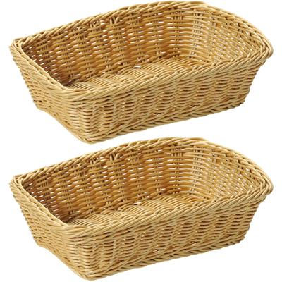 Kesper Broodmand - 2x - rechthoekig - 20x30x8,5 cm - fruitmand - beige Kesper Broodmand - 2x - rechthoekig - 20x30x8,5 cm - fruitmand - beige