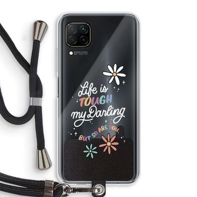 Tough Life: Huawei P40 Lite Transparant Hoesje met koord