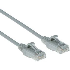 ACT Grijze 0,15 meter LSZH U/UTP CAT6 datacenter slimline patchkabel snagless met RJ45 connectoren