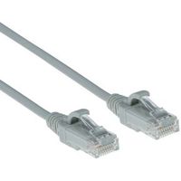 ACT Grijze 0,15 meter LSZH U/UTP CAT6 datacenter slimline patchkabel snagless met RJ45 connectoren