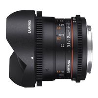 Samyang 12mm T3.1 VDSLR ED AS NCS fisheye MFT-mount objectief