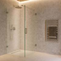 Douchecabine SaniClear Exclusive | Profieloos | 90x80x200 cm | 1 Draaideur | Rvs look