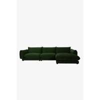 Sissy-Boy Countess 4-zits bank chaise longue rechts Dark green