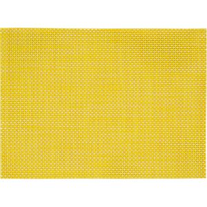 1x stuk Placemats geel gevlochten/geweven print 45 x 30 cm   -