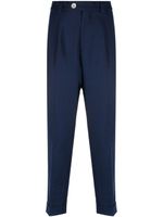Brunello Cucinelli pantalon de costume à coupe courte - Bleu