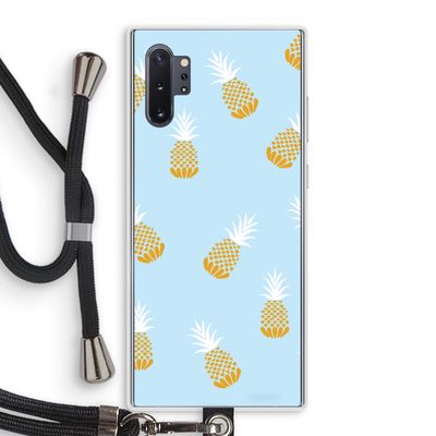Ananasjes: Samsung Galaxy Note 10 Plus Transparant Hoesje met koord