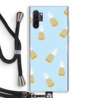 Ananasjes: Samsung Galaxy Note 10 Plus Transparant Hoesje met koord