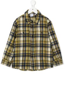 Aspesi Kids chemise à carreaux - Jaune