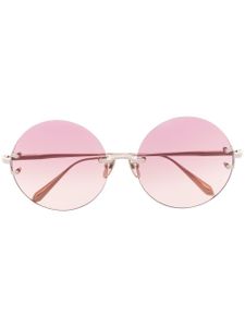 Linda Farrow lunettes de soleil Lotus à monture ronde - Argent