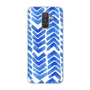 Blauwe pijlen: Samsung Galaxy A6 Plus (2018) Transparant Hoesje