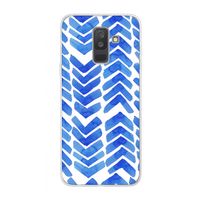 Blauwe pijlen: Samsung Galaxy A6 Plus (2018) Transparant Hoesje