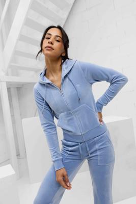 Juicy Couture Robertson Full Zip Trainingspak Dames Lichtblauw - Maat L - Kleur: Lichtblauw | Soccerfanshop