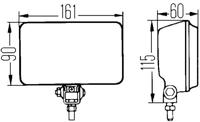Mistlamp Comet 450 geel m/kap m/gl 12V H3 1NB005860221