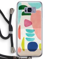 Bold Rounded Shapes: Samsung Galaxy S8 Transparant Hoesje met koord