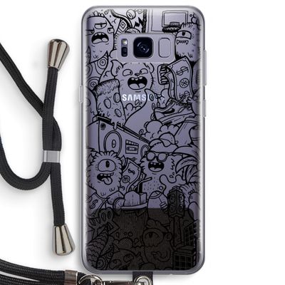 Vexx Black City : Samsung Galaxy S8 Plus Transparant Hoesje met koord