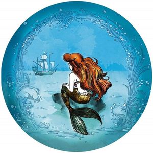 Fotobehang - Ariel Dreaming 125x125cm - Rond - Vliesbehang - Zelfklevend