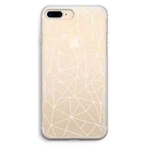 Geometrische lijnen wit: iPhone 7 Plus Transparant Hoesje