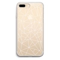 Geometrische lijnen wit: iPhone 7 Plus Transparant Hoesje