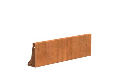 Keerwand cortenstaal recht 100x30cm.
