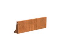 Keerwand cortenstaal recht 100x30cm.