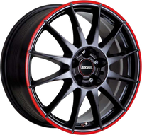 RONAL R54 MCR Zwart met rode rand - thumbnail