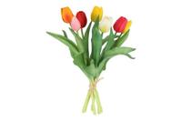 Decostar kunstboeket Tulp 7 stuks 28 cm mix
