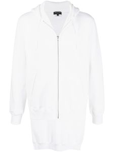 Comme des Garçons Homme Plus hoodie à ourlet asymétrique - Blanc