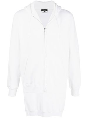 Comme des Garçons Homme Plus hoodie à ourlet asymétrique - Blanc