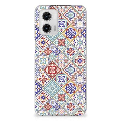 Motorola Moto G73 | TPU | Siliconen hoesje | Tiles Color Motorola Moto G73 | TPU | Siliconen hoesje | Tiles Color