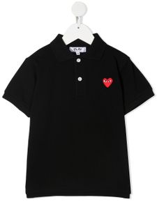 Comme Des Garçons Play Kids polo à patch logo - Noir