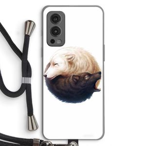 Yin Yang Wolves: OnePlus Nord 2 5G Transparant Hoesje met koord