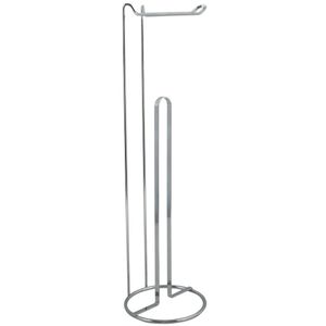 Wc/toiletrolhouder reservoir - metaal - zilver - 54 cm - Voor 4/5 rollen