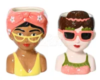 Bloempot Summer Lady 16cm Assorti 1st