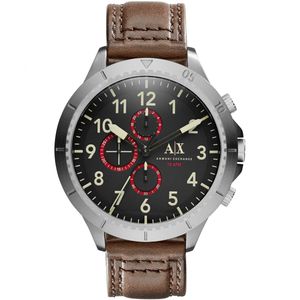 Horlogeband Armani Exchange AX1755 Leder Bruin 22mm