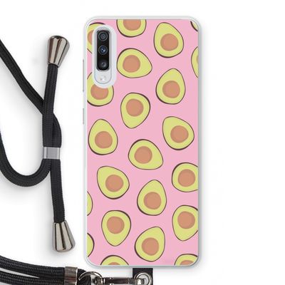 Dancing avocados: Samsung Galaxy A70 Transparant Hoesje met koord
