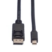 ROLINE GREEN DisplayPort kabel, DP Male - Mini DP Male, TPE, zwart, 3 m - thumbnail