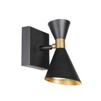 Steinhauer Design wandlampPreto zwart met goud - 4109ZW