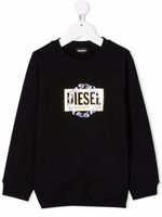 Diesel Kids sweat à patch logo - Noir