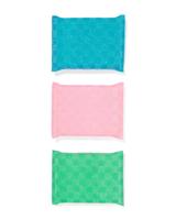 HEMA Wasbare sponzen groen/roze/blauw 9x12x2 - 3 stuks