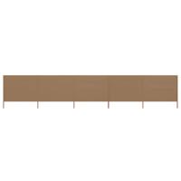 VidaXL Windscherm 5-panelen 600x120 cm stof taupe VidaXL Windscherm 5-panelen 600x120 cm stof taupe