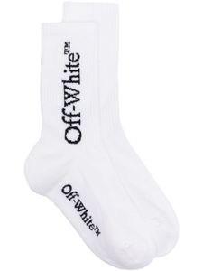 Off-White chaussettes à logo en jacquard - Blanc