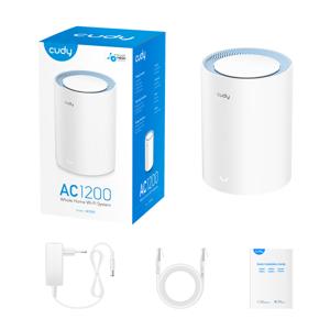 Cudy M1200 1-PACK mesh-wifi-systeem Dual-band (2.4 GHz / 5 GHz) Wi-Fi 5 (802.11ac) Wit Intern