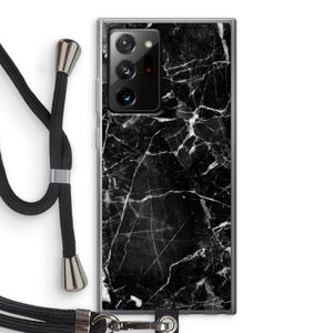 Zwart Marmer 2: Samsung Galaxy Note 20 Ultra / Note 20 Ultra 5G Transparant Hoesje met koord