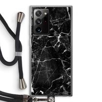 Zwart Marmer 2: Samsung Galaxy Note 20 Ultra / Note 20 Ultra 5G Transparant Hoesje met koord