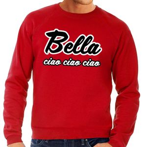 Rode bankovervaller Bella Ciao trui voor heren 2XL  -
