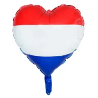 Folieballon Hart Holland Rood Wit Blauw (45cm) - thumbnail