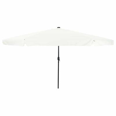 Parasol met LED-verlichting Ø395x245 cm zandwit