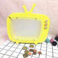 Houten TV opslag tank kinderen kamer display fotografie rekwisieten speelgoed (geel)