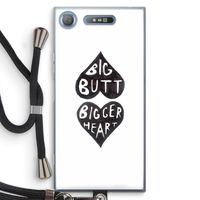 Big butt bigger heart: Sony Xperia XZ1 Transparant Hoesje met koord