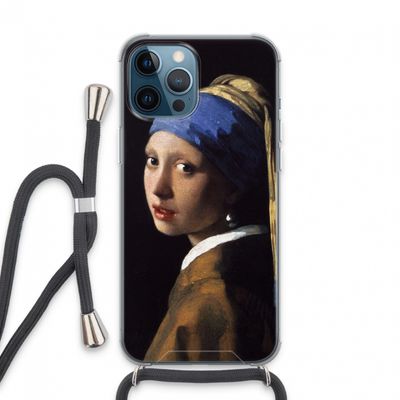 The Pearl Earring: iPhone 13 Pro Max Transparant Hoesje met koord